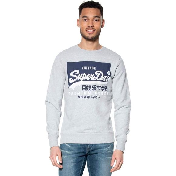 Superdry Other - SUPERDRY Organic Cotton Gray Vintage Logo Loopback Sweatshirt - Small